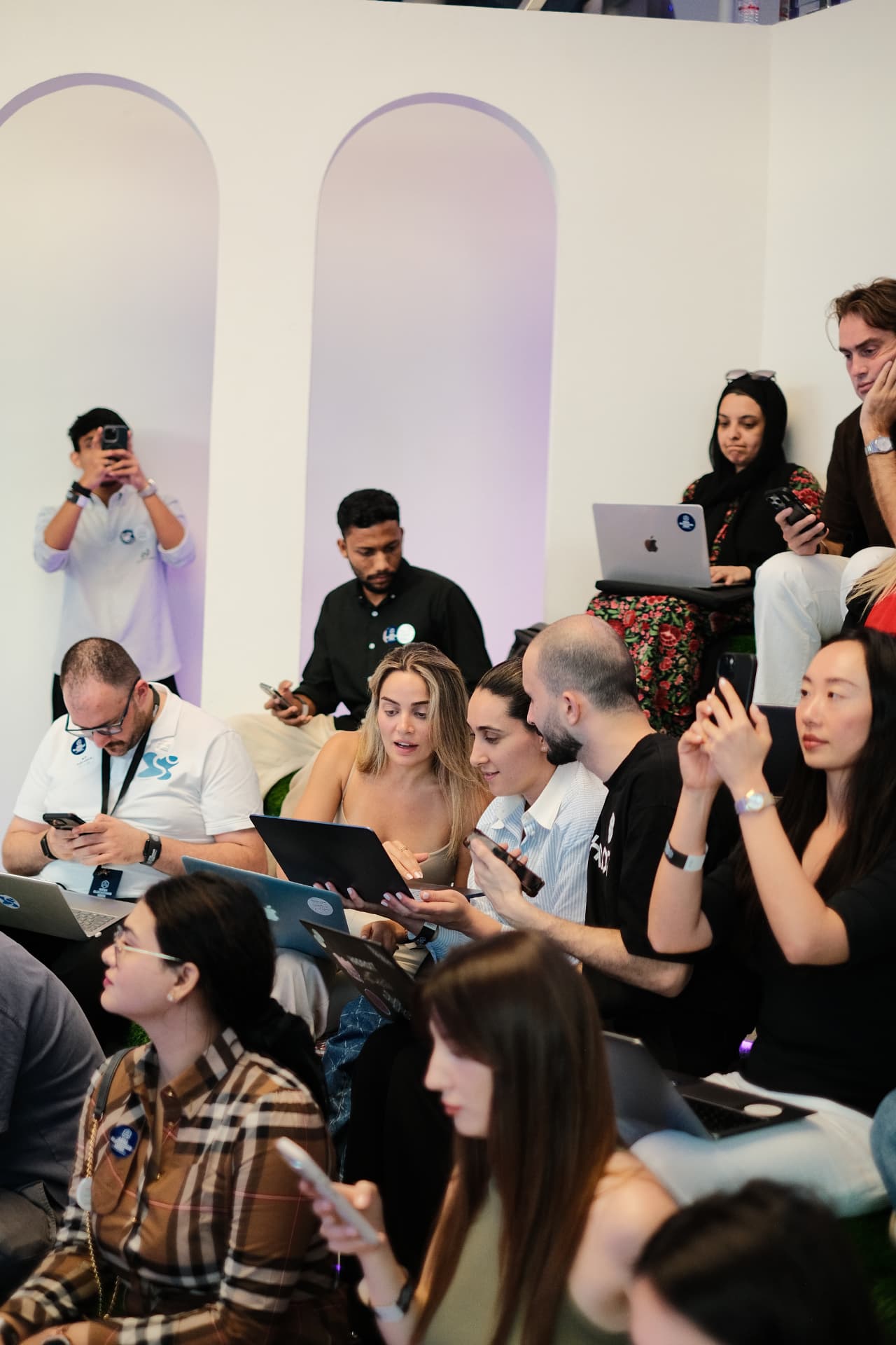 Girls Who AI members at a packed community session